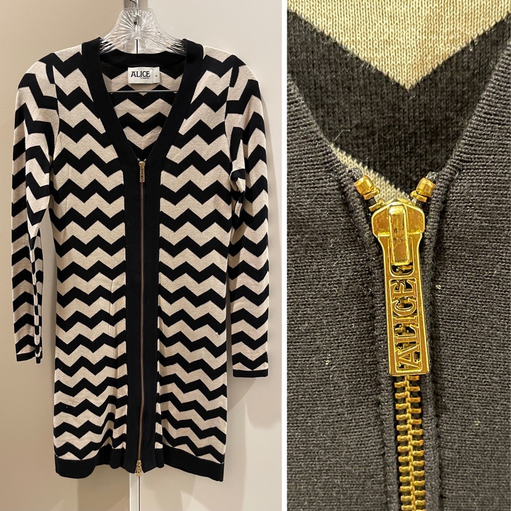 ALICE by Temperly Chevron Knit Dress